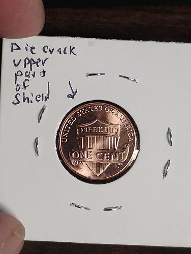 2015 LINCOLN SHIELD CENT MS-66 R , DIE CRACK ON REVERSE UPPER SHIELD LEFT