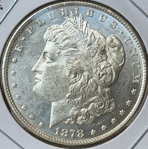 1878-P 8TF Morgan Silver Dollar &bull; VAM &ldquo;Extra Tail Feathers&rdquo; BU Condition