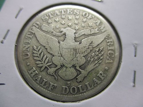 1915-S  G6 Barber Half Dollar.  Item: 50 B15S-10.
