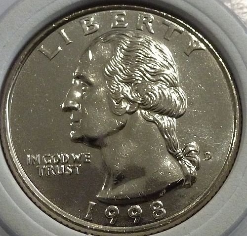 1998-D BU from Mint set Proof Like Washington Quarter # X-112