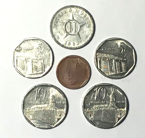 Lot 6 Coin Cuba 1 centavo 2007 2 centavos 1983 5 10 centavos 1999  2000 2002
