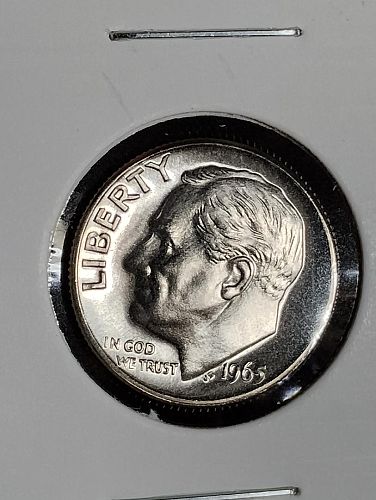 1965 SMS ROOSEVELT DIME MS-67 FULL TORCH