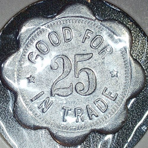 Pre 1950s Pat & Bob's Cigar Store 244 S. George St York, PA G/F 25 Cents 23mm