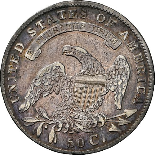 1836 Capped Bust Half Dollar: Beaded Reverse - NGC VF Details