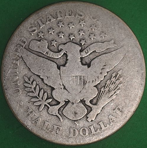 1908S Barber Half Dollar AG
