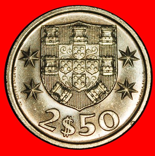 Ⰿ 2 SOLD 25 SILVER BEZANTS (1963-1986): PORTUGAL★ 2.50 ESCUDOS 1984 SHIP! MINT LUSTRE