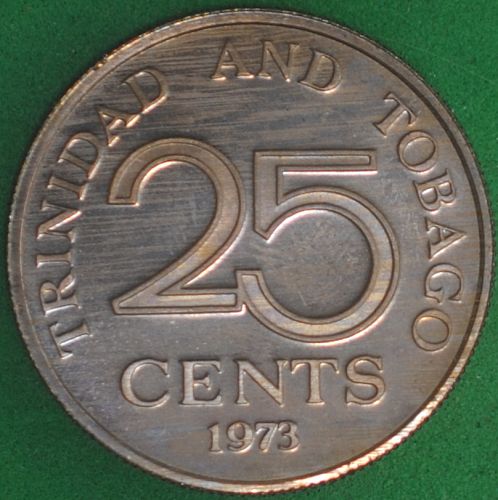 1973 Trinidad & Tobago 25 Cents Proof