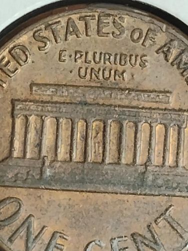 1970-D LINCOLN MEMORIAL CENT AU-55 BROWN RETAINED RIM BURR AND FLOATING ROOF REV.