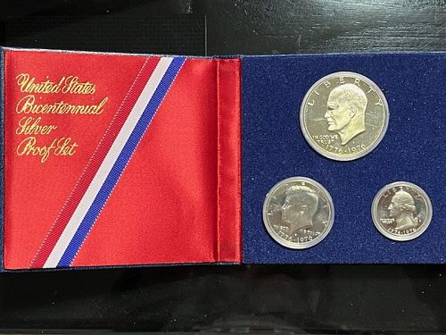 1976-S Bicentennial Silver Proof Set - 3 Coins - 40% Silver