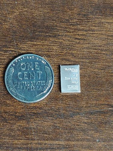 VALCAMBI SWISS 1 GRAM FINE SILVER 999.0 FINECHI ESSAYERUR FONDEUR 1 GR MINI BARS