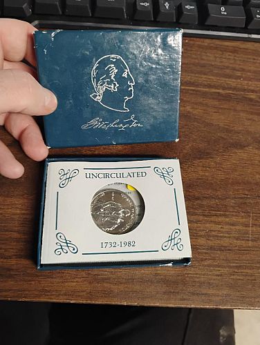1982-D G. WASHINGTON COMMERATIVE HALF DOLLAR MS-67 90% SILVER IN OGH