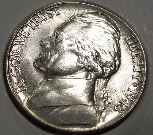 1943 S BU Silver Wartime Jefferson Nickel  200-16