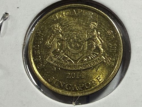 2014 Singapore 5 Cent Coin