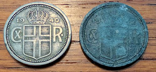 10 Iceland 1940s Coins