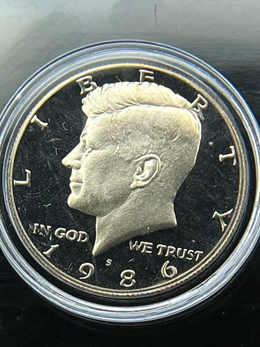 1986-S Proof Kennedy Half Dollar