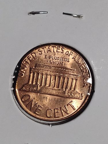 1973-D LINCOLN MEMORIAL CENT AU-58 RED BROWN  STRAIGHT CLIP