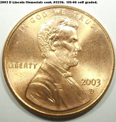 2003 D Lincoln Memorial cent. BU Uncirculated.