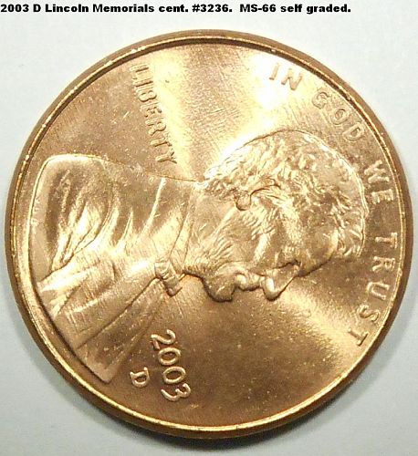 2003 D Lincoln Memorial cent. BU Uncirculated.