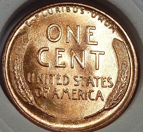 1945-D Gem BU RED Lincoln Wheat Cent (80-H )