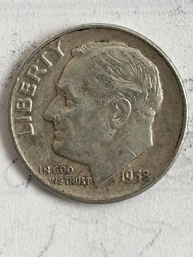 1958 D Roosevelt Dimes