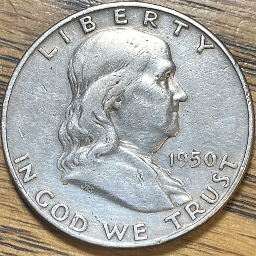 1950D Franklin half in VERY FINE condition