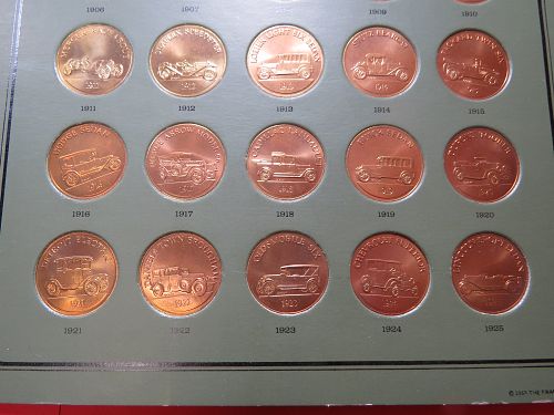 LOT OF 25 ANTIQUE CAR COINS - (SEE PICTURES)  LOT J685