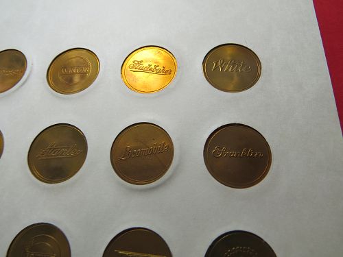 LOT OF 25 ANTIQUE CAR COINS - (SEE PICTURES)  LOT J685
