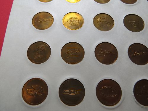 LOT OF 25 ANTIQUE CAR COINS - (SEE PICTURES)  LOT J685