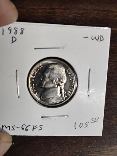 1988-D JEFFERSON NICKEL MS-66 , FULL STEPS