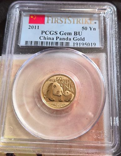 2011 First Strike Gem BU China Panda Gold Box Set