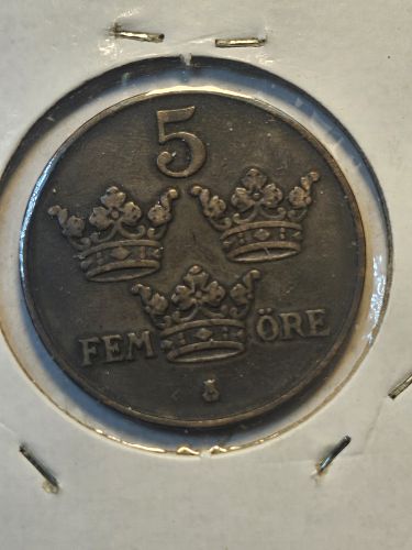 1913 5 ore from Sweden