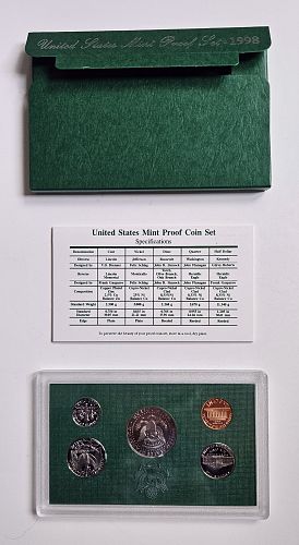1998-S US Mint Proof 5-Coin Set