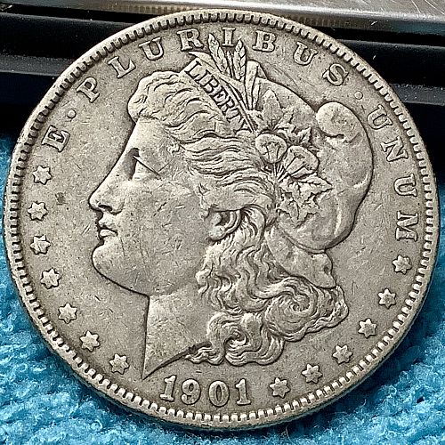 1901 Morgan Silver Dollar F/VF Low Mintage Key Date / Melt=$65.45 w/$85 Ag