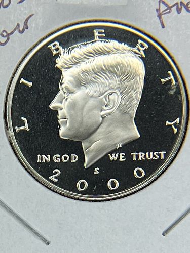 2000-S Silver Proof Kennedy Half Dollar