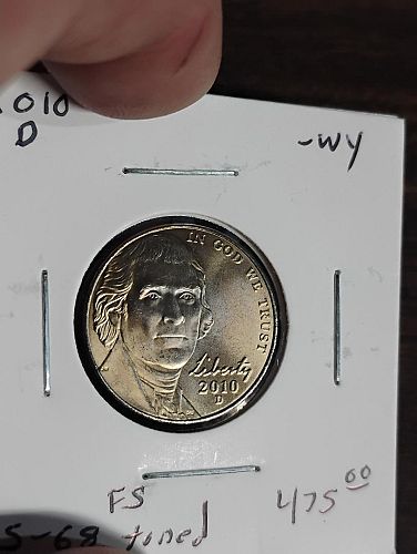 2010-D JEFFERSON NICKEL MS-68 , FULL STEPS TONED AMAZING COIN!! PERFECTION!!