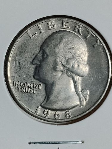 1968 WASHINGTON QUARTER MS-66 , TONED