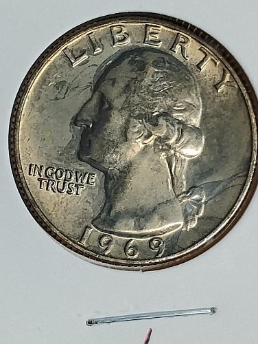 1969 WASHINGTON QUARTER MS-66 , TONED