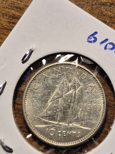 1963 Canadian 10 Cents