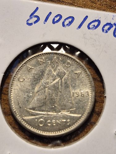 1963 Canadian 10 Cents