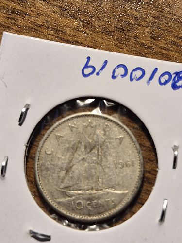 1961 Canadian 10 Cents