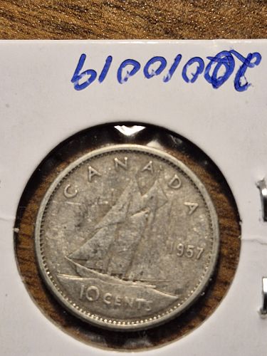 1957 Canadian 10 Cents