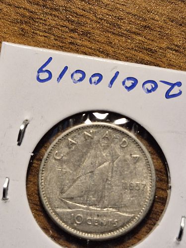 1957 Canadian 10 Cents