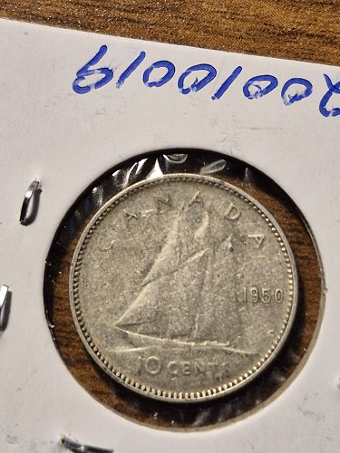 1950 Canadian 10 Cents