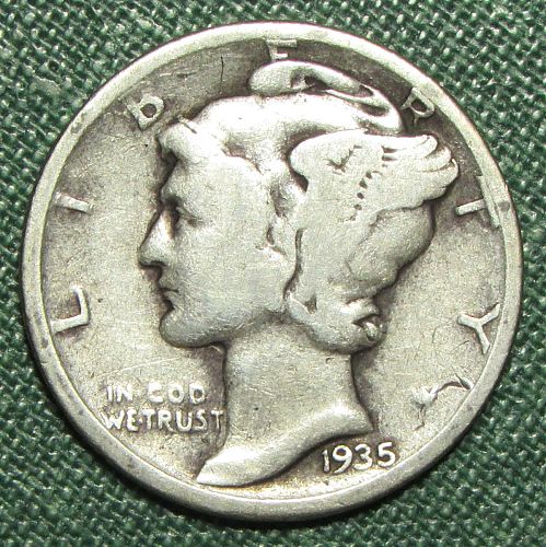 1935 P Mercury Dime