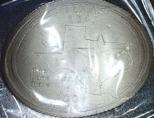 2004 Elongated Texas State Quarter Buffalo Numismatic Association's Second Annual