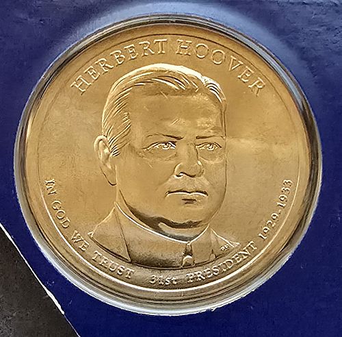 2014-P Hoover Presidential Dollar - BU in Original Mint Cello (R16)