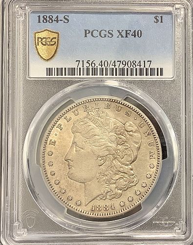 1884-S Morgan Silver Dollar PCGS XF40 / KEY DATE