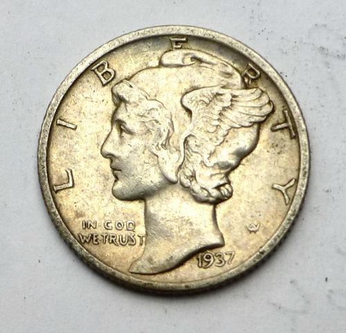 1937S MERCURY DIME