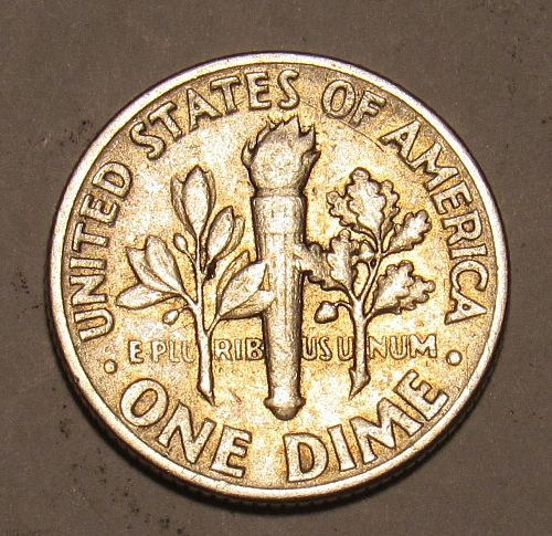 1946 P Roosevelt Dime in circulate condition