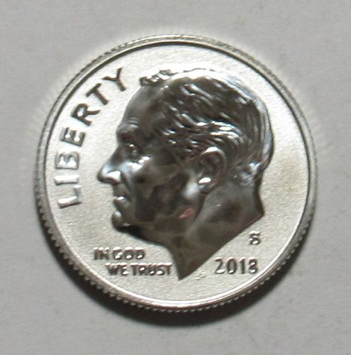 2018 S Silver Reverse Proof Roosevelt Dime